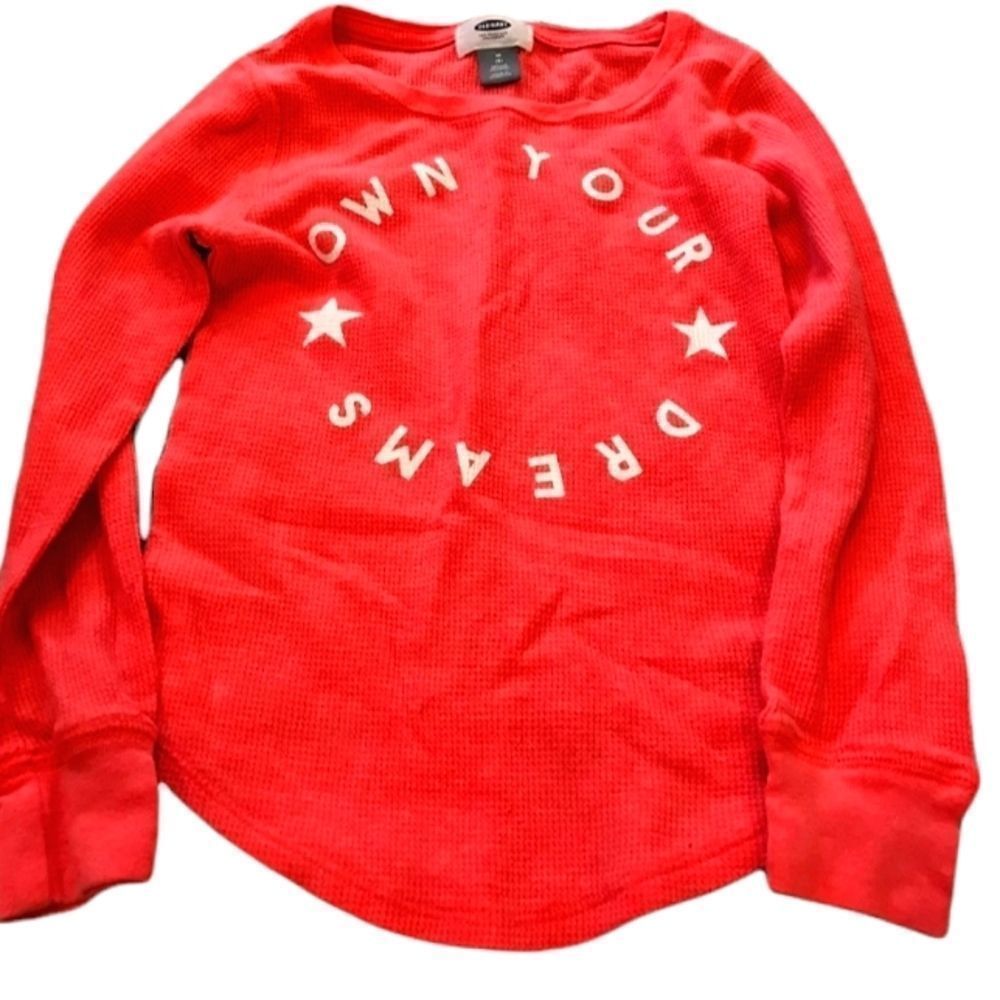 Girl's Kids Old Navy Long Sleeve Waffle Thermal Shirt Size 6-7